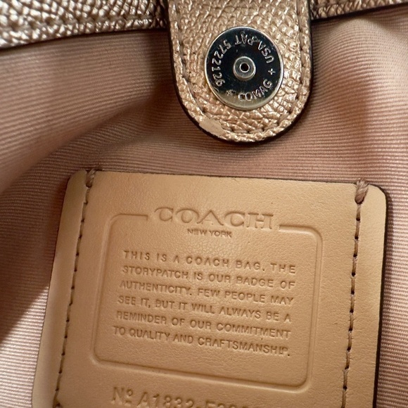 Coach Mini Sage Carryall Rose Gold metallic silver hardware - Picture 7 of 12